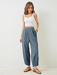 Xiaoxuemeng Womens Baggy Wide Leg Pants Casual