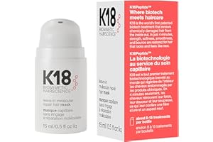 K18 Leave-In Molecular Hair Mask, Repairs Dry or Damaged Hair, Reverse Hair Damage from Bleach, Color, Chemical Services & He