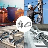 YEYIT 20 Pcs M4 Wire Rope Clamp with Thimbles Stainless Steel 4mm view 6