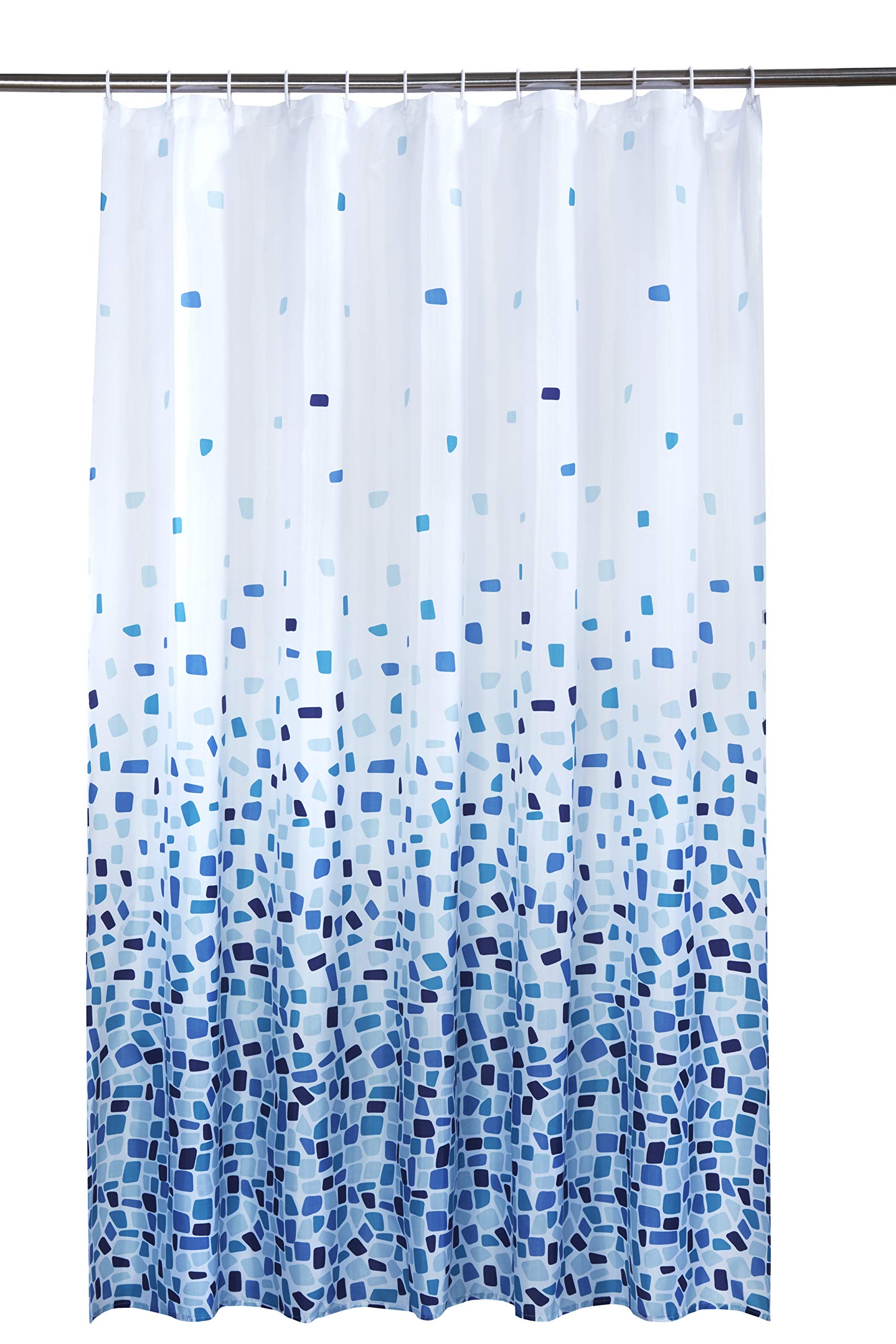 Buy Waterline Vibrant Mosaic Blue On A White Background Polyester