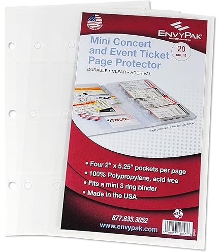 Amazon.com : StoreSMART® - 3-Pocket Event Ticket Page for 3
