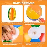 JOYIN Rainbow Beach Balls 12 Pack 12 inch Inflatable Pool Toys Kids Adults view 8