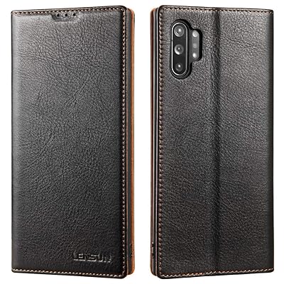 Lensun Genuine Leather Flip Wallet Case for Samsung Dominican