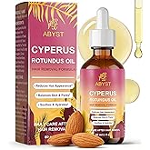 Pure Cyperus Rotundus Oil for Hair Removal Care, 2 fl oz - Natural Hair Growth Inhibitor to Slow Regrowth for Face & Body, Soothes Skin After Shaving & Waxing, Leaves Skin Smooth (1 Pcs)