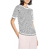 NIC+ZOE Womens Geo Tuck Stitch Sweater Tee