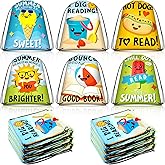 Bulyoou 24 Pcs Summer Reading Drawstring Backpack Beach Drawstring Bags Large I Love Reading Book String Bag Kids Summer End of The Year Back to School Party Favors Supplies Gifts