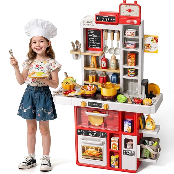 KIZONLY KIDS KITCHEN SET, 88PCS PLAY KITCHEN SET...