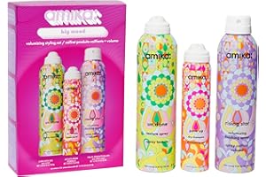 amika big mood volumizing styling set | gift set for touchable volume + texture