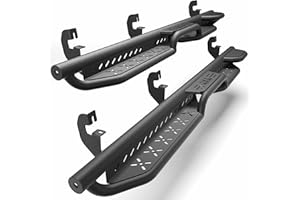 LONGSUN Crew Cab Running Boards Crew Cab Running Boards Two Raised Step Compatible with 2015-2025 Chevrolet Chevy Colorado/GMC Canyon 4 Full Size Doors, Powder-Coated Black Side Steps Nerf Bars