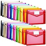 Zhanmai 18 Pcs Plastic File Folder Waterproof