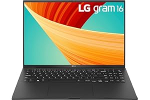 LG gram 16” Lightweight Laptop, Intel 13th Gen Core i7 Evo Platform, Windows 11 Home, 16GB RAM, 512GB SSD, Black