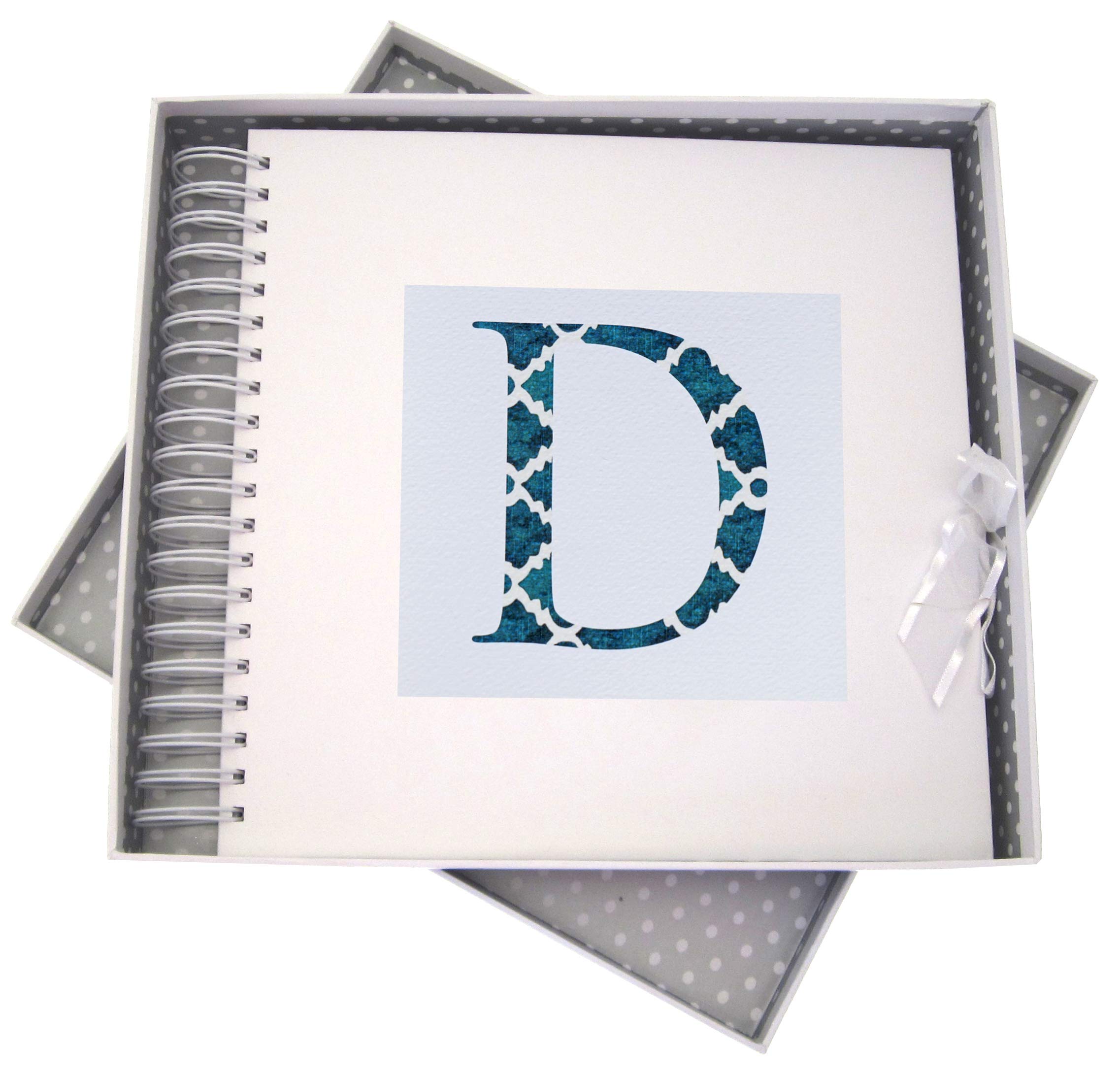 White Cotton Cards Alphabetics, Card & Memory Book, Initial D, White Board, Multi-Colour, 27 x 30 x 4 cm