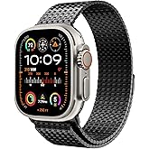 LULULOOK Milanese Mesh Loop Compatible with Apple Watch Band 49/46/45/44/42/41/40/38mm for Men Women, Stainless Steel Magnetic Buckle Strap for iWatch Ultra 3/2 Ultra Series 11 10 9 8 7 6 SE 5 4 3