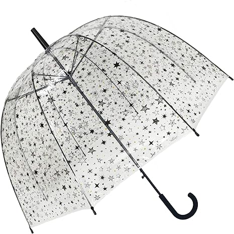 Amazon Smartbulle フランスのブランド 透明傘 長傘 ジャンプ傘 おしゃれ ドーム型 高強度グラスファイバー採用 梅雨対策 バブルアンブレラ 女用の傘 頑丈な 8本骨 星 Smati 長傘 通販