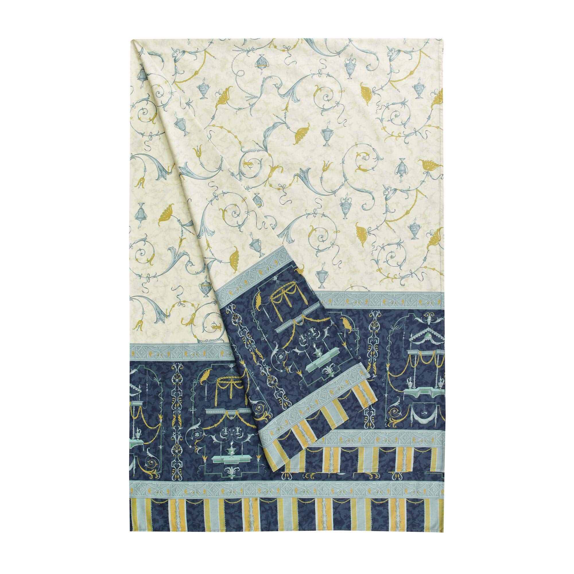 Bassetti Oplontis Granfoulard, Cotton, Blue, 180 x 270 x 1 cm