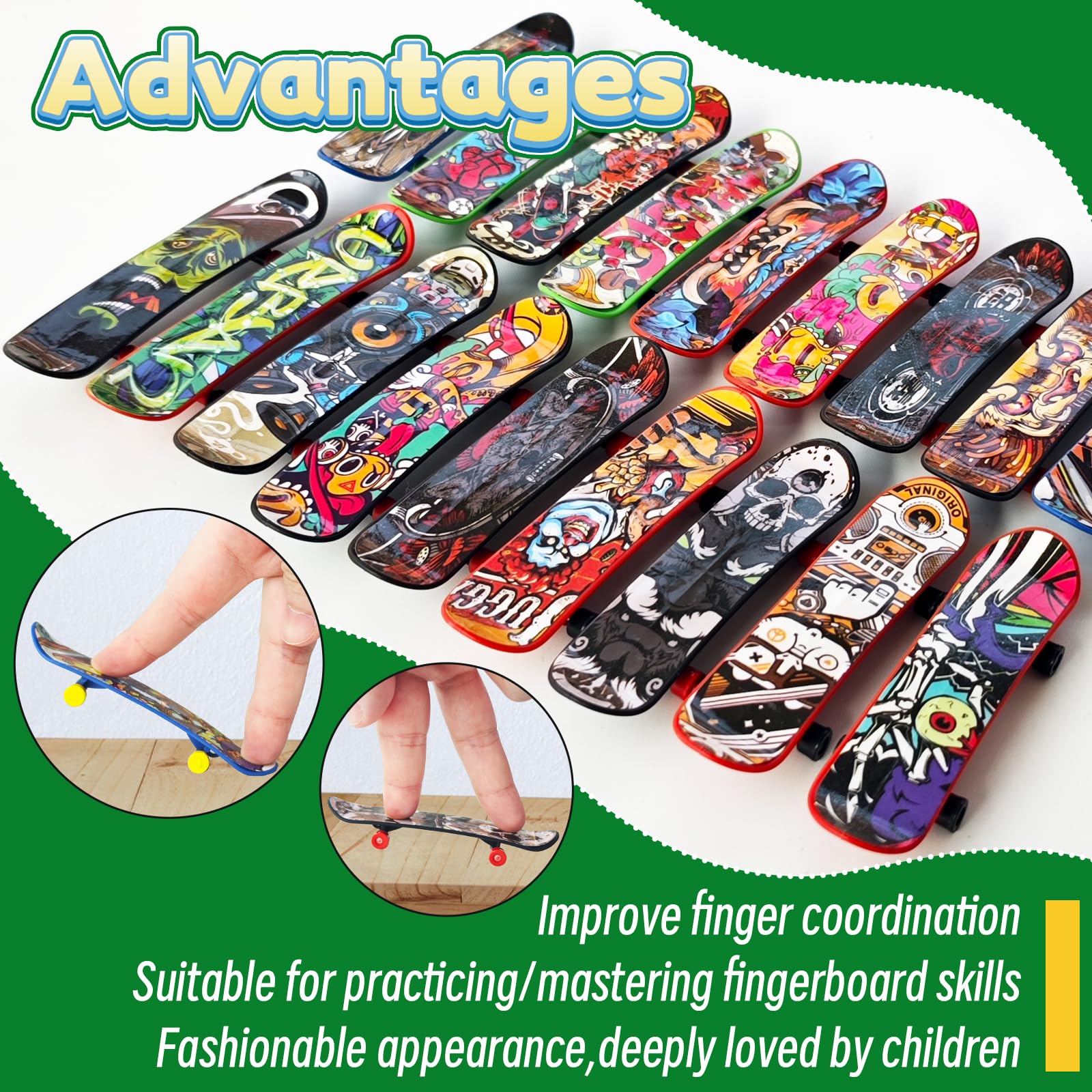 50 Pcs Mini Finger Skateboards,Fingerboards Toy Set,Mini Skateboards Finger Surfboards for Kids Classroom Exchange Gift Birthday Goodie Bag Stuffers
