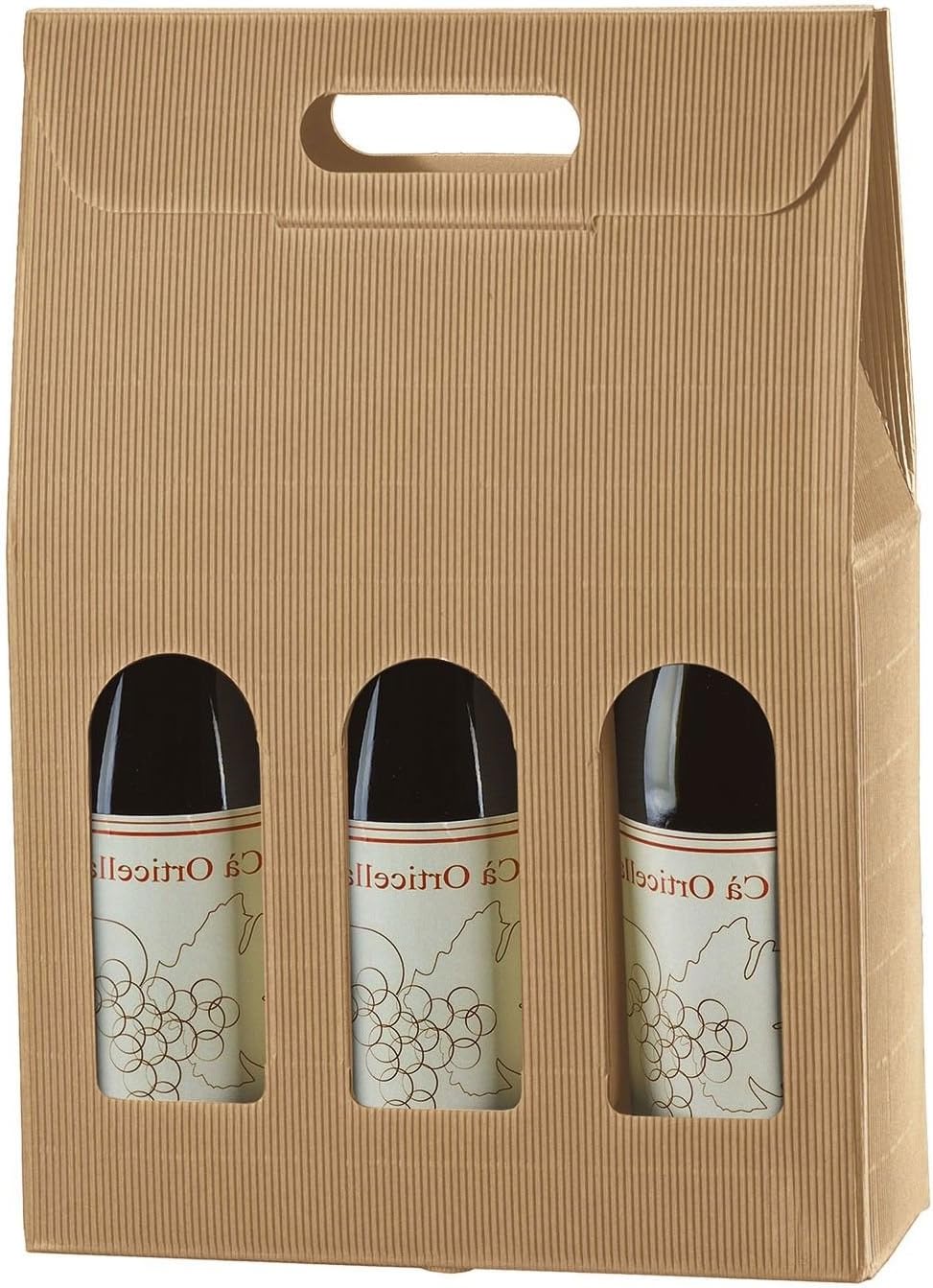 Caja porta botella (3 botellas) de cartón ondulado, 20 unidades: Amazon.es: Hogar