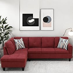 GlasFlength L Shaped Couch, Modular Sectional Sofa