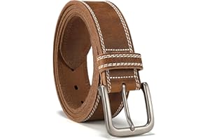 CHAOREN Full Grain Leather Belt for Men, Work Belts for Men Heavy Duty, Daily Wear for Jeans Pants