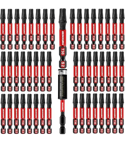 TMAX 25 pc Torx T30, 2 Long Impact Torsion Screwdriver Insert Bits with 1/4 Hex-Shank TMAX 25 pc Torx T30, 2 Long Impact Torsion Screwdriver Insert Bits with 1/4 Hex-Shank