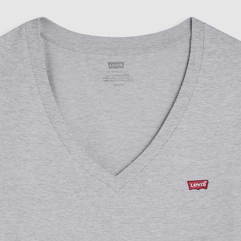 Lot de 2 t-Shirts à col V pour Femme, Lot de 2 t-Shirts à col en V, Blanc, M
