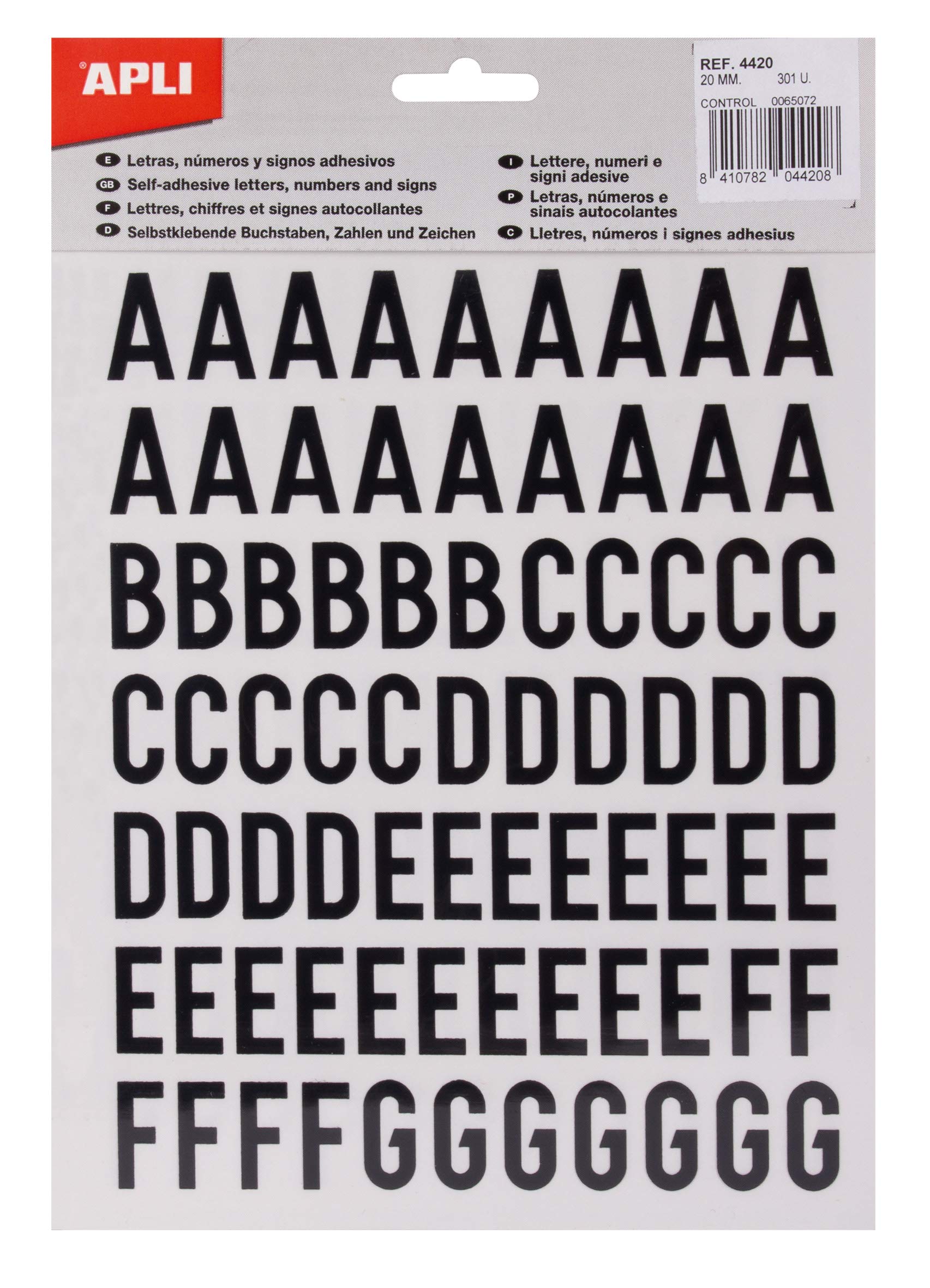 Apli - Stickers Letters, Numbers and Signs