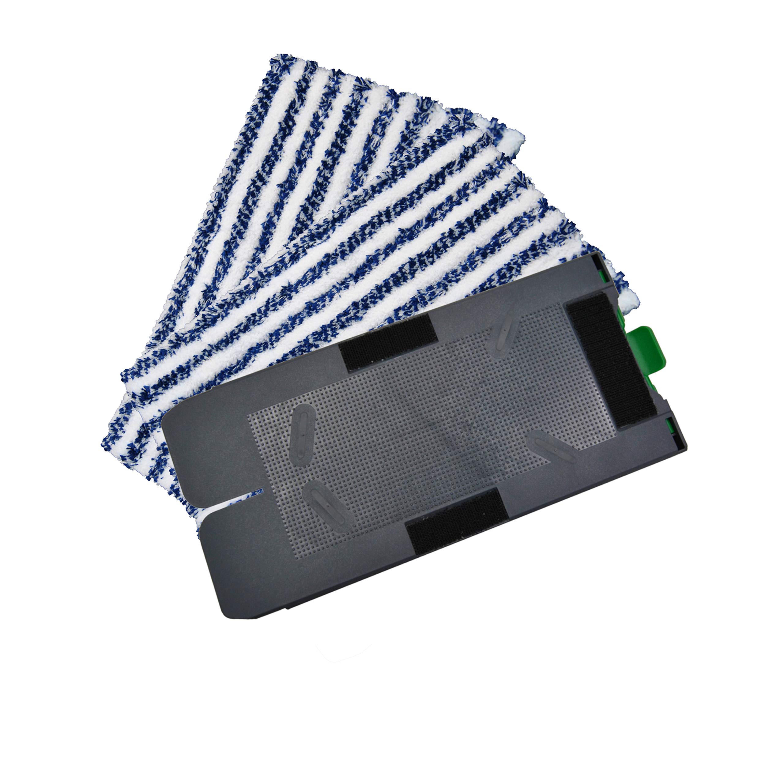 Plate Cleaning Cloth Carrier + 2 Cleaning Cloths Suitable for Your Vorwerk Kobold SP520 and 530 Suction Wiper Wet Cleaner.