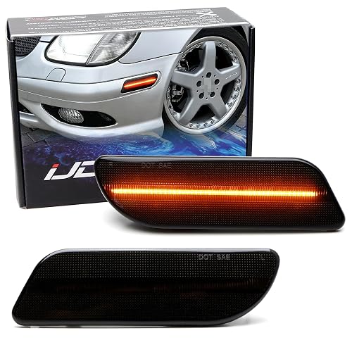 Smoked Lens Side Markers With Bright Amber LED Turn Signals For Your Mercedes. Fits A Ton Of Models: W124, W210, W163, And More.