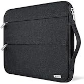 Voova 15.6 16 Inch Laptop Sleeve Case Compatible with MacBook Pro 16 M1/M2/M3/M4 Max 2019-2025, 15.6-16” Hp Lenovo Acer Asus, Waterproof Slim Computer Bag Cover with Handle, Black