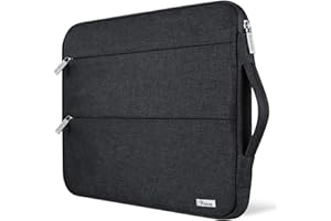 Voova 15.6 16 Inch Laptop Sleeve Carrying Case, Waterproof Computer Cover Bag Compatible with MacBook Pro 16 M3 M2 M1 Pro/Max 2023-2019, Dell XPS 15,15-16 Inch Hp Lenovo Acer Asus Chromebook, Black