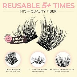 LASHVIEW Lash Clusters 182pcs D Curl Lash Clusters