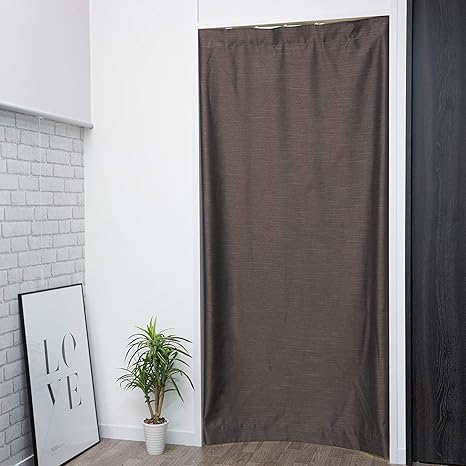 Amazon Cloth Shop 布や 間仕切り カーテン パーテーション 幅 約90x丈135cm 1枚入 杢調 2級 遮光 ブラウン カーテン オンライン通販