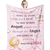 Nicetous Baptism Gifts for Girl Blanket 50x40in, Baptismal Gifts for Women/Kid/Baby Girl, Baptism Favors, Christening Gifts for Girls, Baptism Gift Idea Soft Throw Blanket