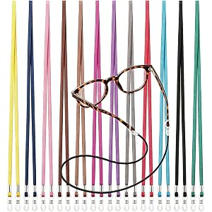 12pcs Eyeglass Retainer Strap Adjustable Lanyard Holder for Sunglasses and Face Mask Cord Neck String for Sports Travel Daily