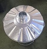 Srendi Garden Incinerator 90L Galvanised Steel with Chimney Lid UK Made view 6