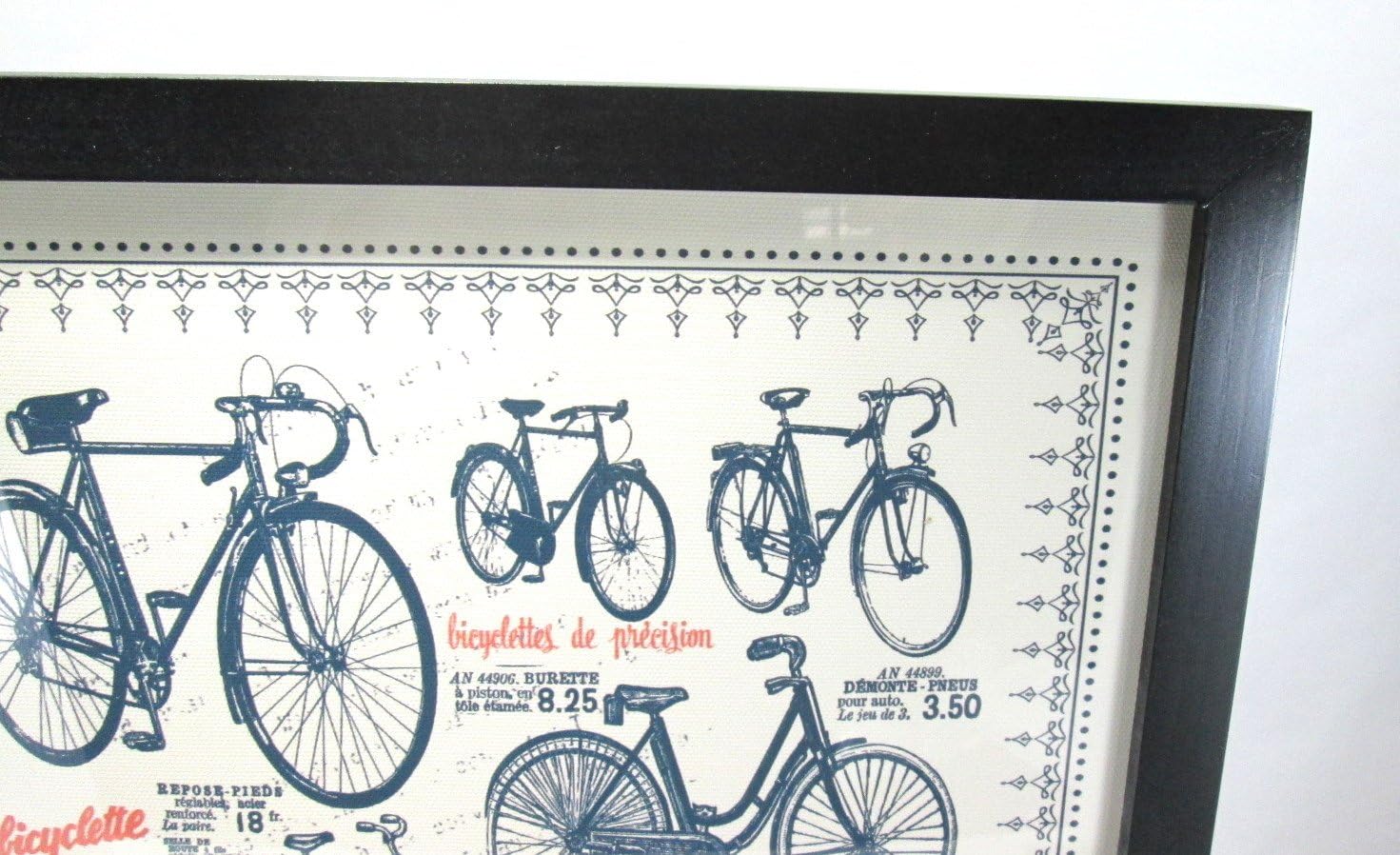 Amazon ビンテージ風 さまざまな レトロ 自転車 布画 ポスター 黒枠 フレーム入り カフェなどの装飾にも アートフレーム ポスター オンライン通販