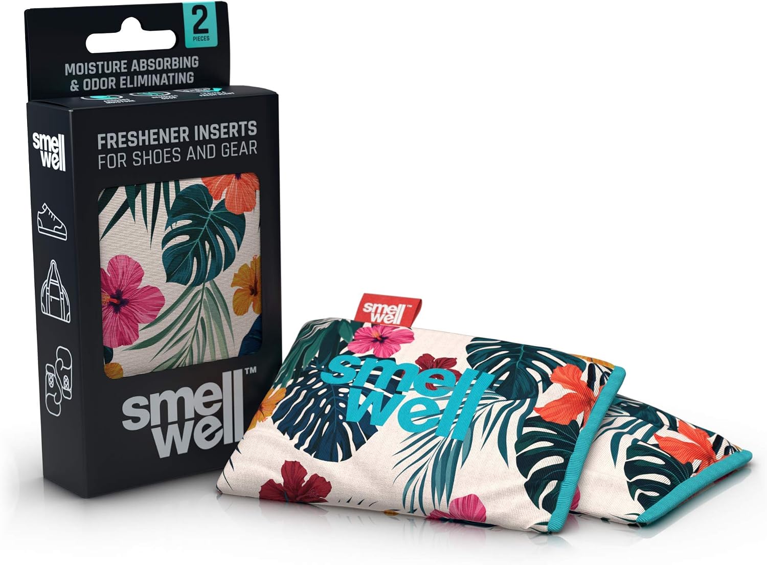 SmellWell Odour Eliminating Air Purifying Bags (2 Pack, Hawaii Floral, 2 count (Pack of 1)