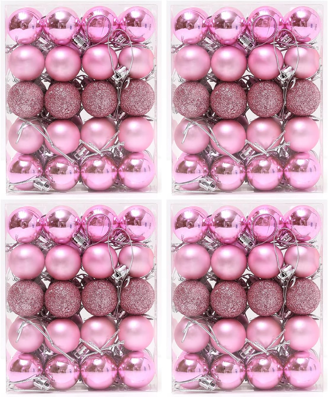 Ornaments - 160 Pcs Christmas Balls Ornaments for Xmas Tree - Shatterproof Christmas Tree Decorations Small Hanging Ball 1.18