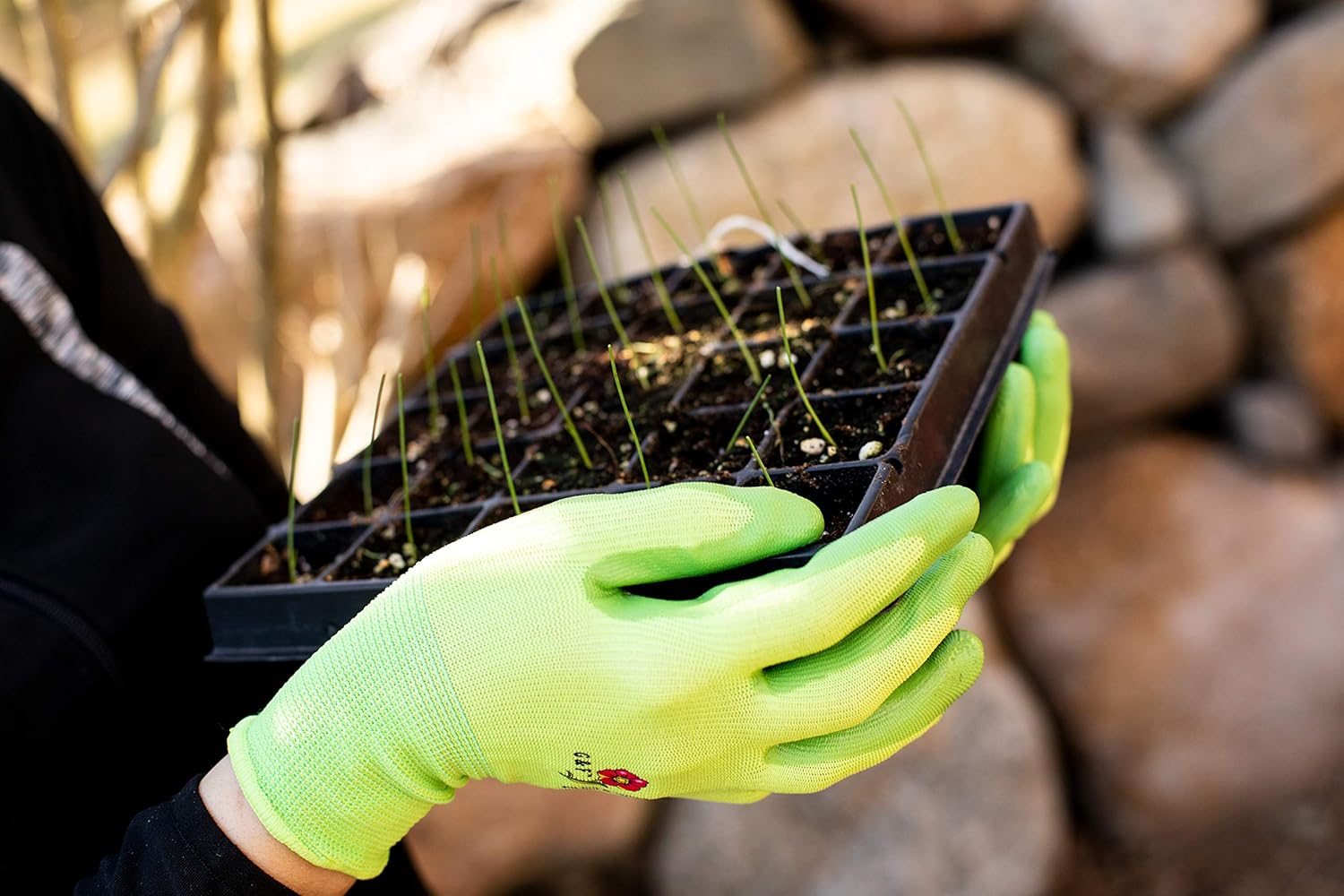 12 PAIRS Women Gardening Gloves with Micro Foam Coating - Garden Gloves Texture Grip - Women’s Work Glove - Working Gloves For Weeding, Digging, Raking and Pruning, Large: Home Improvement