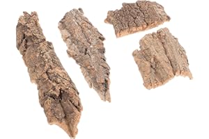 Totority 4 PCS Cork Terrarium Background Natural Cork Bark Backdrop Reptile Climbing Mat Habitat Decor for Spider Lizard Chamelon Turtle Beared Dragon