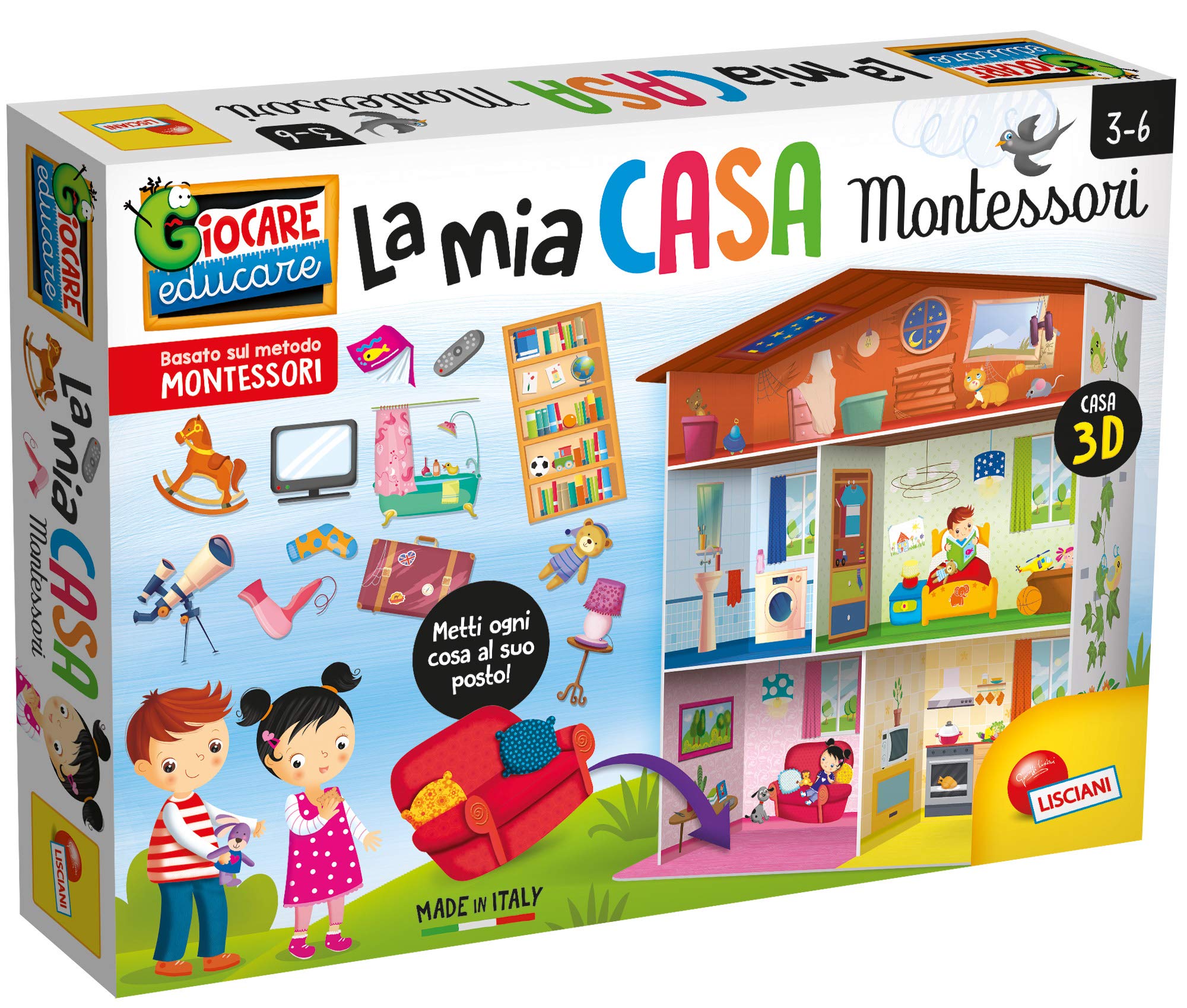 Lisciani Giochi- Montessori Maxi My House, Color, 95162