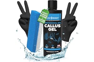DAILY REMEDY Callus Remover Gel – Professional Foot Callus Removal for Smooth Feet & Cracked Heels – Extra Strength Callus Gel with Pumice Stone – 8oz, Made in USA