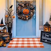 WAYYE Fall Decor Buffalo Plaid Outdoor Rug 27.5