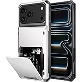 Vofolen for iPhone 17 Pro Max Case Wallet with Card Holder Dual Layer Heavy Duty Shockproof Drop Protection Hidden Flip 4-Card Slots Pocket Phone Cover for Women Men, 6.9 Inch White