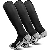 Tphon Soccer Socks, Team Sport Football Basketball Socks for Adult Kids Children, 1/3 Pairs Knee High Athletic Socks