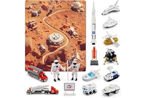 TOY LIFE Space Toy for Kids 3-5, Spaceship Astronaut Toys, Rocket Ship Set, Space Exploration Adventure Rocket, Rocketship Toys for 4 Year Old Boys, 3 Year Old Boy Gift, Modular Galactic Supersonic Rocket