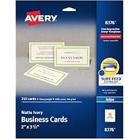 Amazon.com : Avery 8376 Printable Microperf Business Cards, Inkjet, 2 x ...