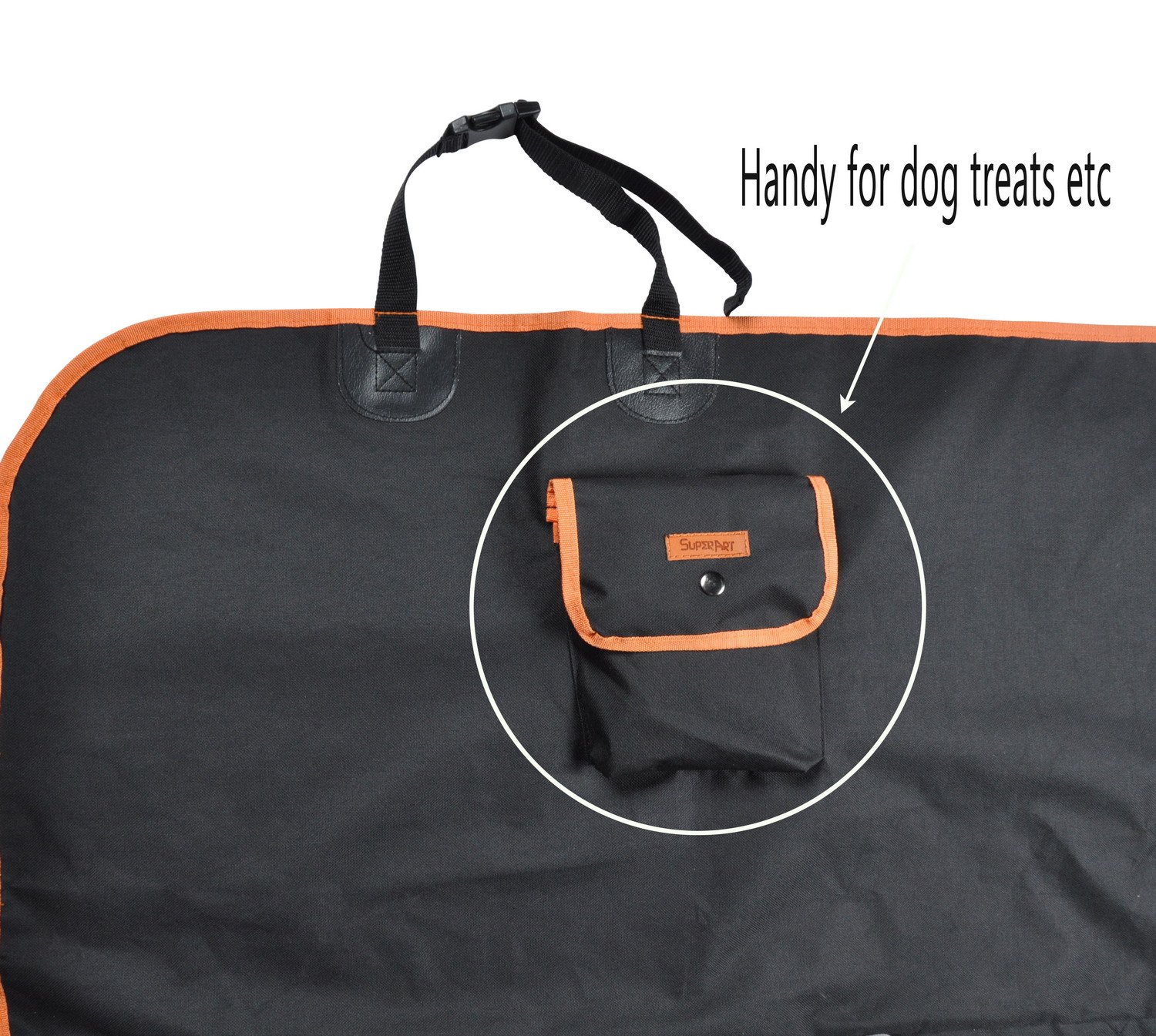 Pet Seat for Car Dog Seat Cover Waterproof Hammock Pet Seat Covers Heavy Duty & Waterproof with Side flaps 53.5\'\'X57\'\' Black