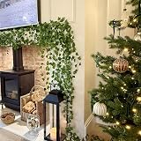 CQURE Ivy Garland 12 Pack Silk Ivy Vine Foliage 84ft Wedding Garden Decor view 2
