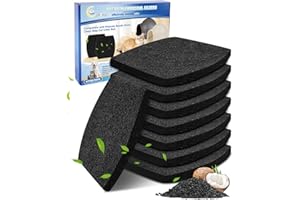 Cunina 8 Pack 2X Thicker Filters Compatible with Petmate Booda Dome Cat Litter Box Filter, Activated Carbon Charcoal Filters for Clean Step Cat Litter Box Dome